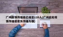 广州疫情传播链已增至120人(广州此轮疫情传播速度快传播力强)
