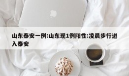 山东泰安一例:山东现1例阳性:凌晨步行进入泰安