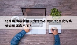 北京疫情最新情况为什么不更新/北京此轮疫情为何居高不下?