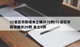 31省区市新增本土确诊70例/31省区市新增确诊20例 本土6例