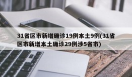31省区市新增确诊19例本土9例(31省区市新增本土确诊29例涉5省市)