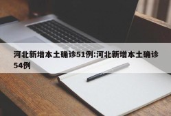 河北新增本土确诊51例:河北新增本土确诊54例