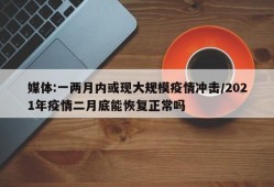 媒体:一两月内或现大规模疫情冲击/2021年疫情二月底能恢复正常吗