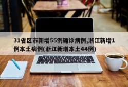 31省区市新增55例确诊病例,浙江新增1例本土病例(浙江新增本土44例)