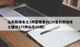 山东新增本土1例是哪里的(31省份新增本土确诊175例山东88例)