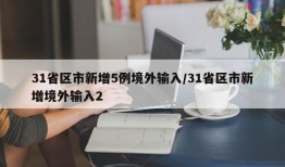 31省区市新增5例境外输入/31省区市新增境外输入2