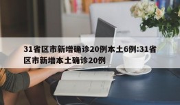 31省区市新增确诊20例本土6例:31省区市新增本土确诊20例