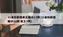 31省份新增本土确诊13例(31省份新增确诊22例 本土3例)