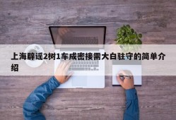 上海辟谣2树1车成密接需大白驻守的简单介绍