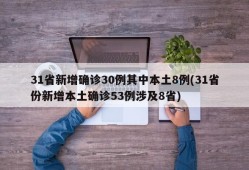 31省新增确诊30例其中本土8例(31省份新增本土确诊53例涉及8省)