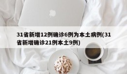 31省新增12例确诊6例为本土病例(31省新增确诊21例本土9例)