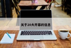 关于20大开幕的信息