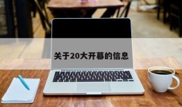 关于20大开幕的信息