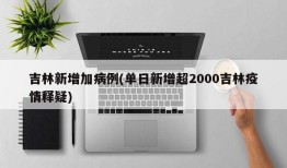 吉林新增加病例(单日新增超2000吉林疫情释疑)