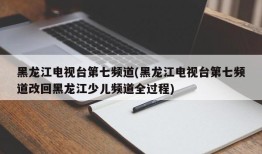 黑龙江电视台第七频道(黑龙江电视台第七频道改回黑龙江少儿频道全过程)