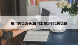 厦门传染源头:厦门出现1传32传染链