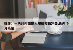 媒体：一两月内或现大规模疫情冲击,近两个月疫情