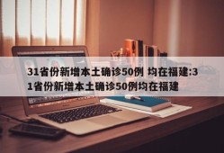 31省份新增本土确诊50例 均在福建:31省份新增本土确诊50例均在福建