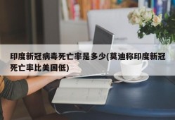 印度新冠病毒死亡率是多少(莫迪称印度新冠死亡率比美国低)