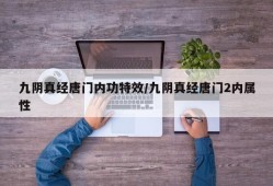 九阴真经唐门内功特效/九阴真经唐门2内属性