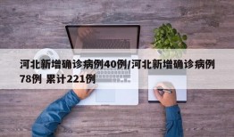 河北新增确诊病例40例/河北新增确诊病例78例 累计221例