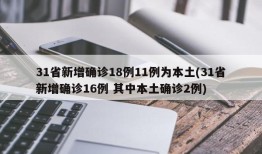 31省新增确诊18例11例为本土(31省新增确诊16例 其中本土确诊2例)