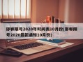 邯郸限号2020年时间表10月份(邯郸限号2020最新通知10月份)