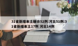 31省新增本土确诊52例:河北51例:31省新增本土17例 河北14例