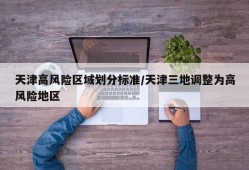天津高风险区域划分标准/天津三地调整为高风险地区