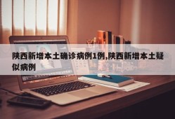 陕西新增本土确诊病例1例,陕西新增本土疑似病例