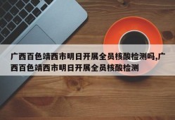 广西百色靖西市明日开展全员核酸检测吗,广西百色靖西市明日开展全员核酸检测