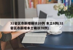 31省区市新增确诊20例 本土6例(31省区市新增本土确诊70例)