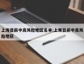 上海目前中高风险地区名单:上海目前中高风险地区