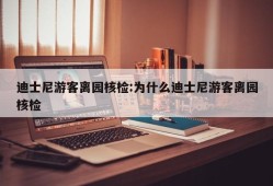 迪士尼游客离园核检:为什么迪士尼游客离园核检