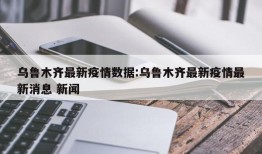 乌鲁木齐最新疫情数据:乌鲁木齐最新疫情最新消息 新闻