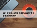 31个省新增46例确诊病例:31省区市新增确诊病例36例