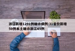 浙江新增1291例确诊病例:31省份新增50例本土确诊浙江45例