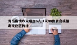 青岛疫情昨天增加6人,1天88例青岛疫情出现隐匿传播
