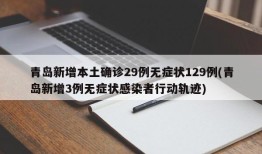 青岛新增本土确诊29例无症状129例(青岛新增3例无症状感染者行动轨迹)