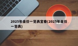 2025年金价一览表宜春(2025年金价一览表)